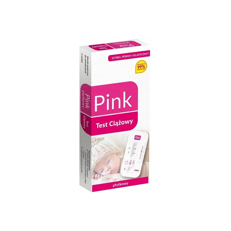 Test ciążowy płytkowy Pink (25 mlU/ml) Hydrex