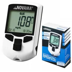 Glukometr NOVAMA MULTICHECK PRO+ CHOLESTEROL KWAS MOCZOWY GLUKOZA CUKIER