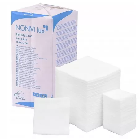 Kompresy włókninowe niejałowe ZARYS 5 cm x 5 cm 100 szt.