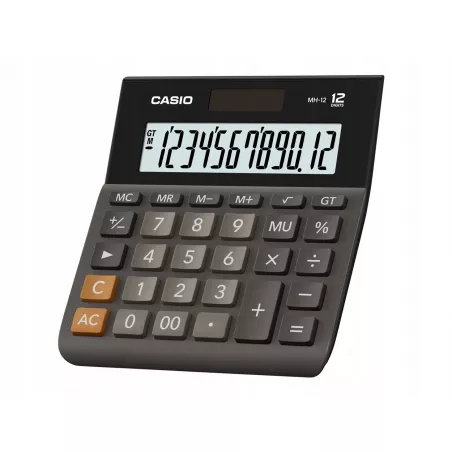 KALKULATOR BIURO SZKOŁA CASIO MH-12BK-S 12 POZ. PAMIĘĆ PROCENTY PIERWIASTKI