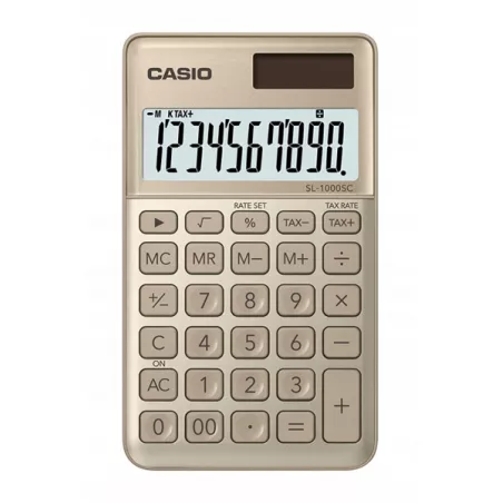 ZŁOTY METALOWY KALKULATOR BIUROWY CASIO SL-1000SC ZŁOTY
