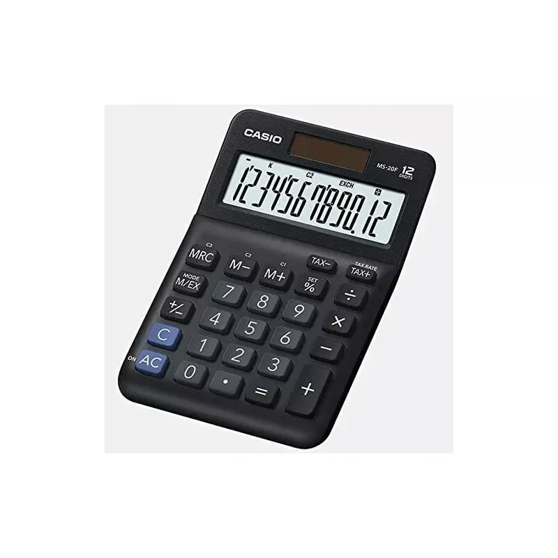 KALKULATOR BIUROWY CASIO MS-20F 12 POZYCJI PROCENTY PODATEK KOREKTA