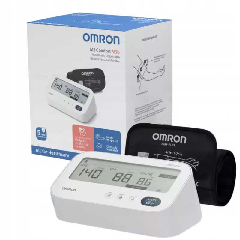 CIŚNIENIOMIERZ OMRON M3 COMFORT AFib NOWY MODEL 2025 MIGOTANIE PRZEDSIONKÓW